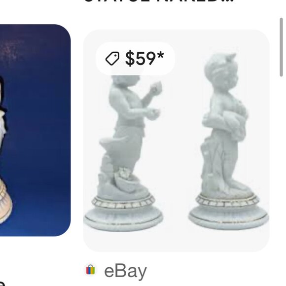 Vintage Andrea by Sadik Porcelain Bisque Putti Figurine - Picture 15 of 15